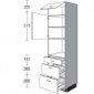 Geräteschrank mit 1 Drehtür 1 Klappe und 2 Auszüge [2/17]