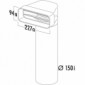 Umlenkstück 90° mit Luftleitkörpern und Rundrohr Ø 150 mm [2/2]