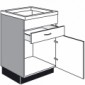 Unterschrank für Kochfeld mit 1 Schubkasten [1/16]