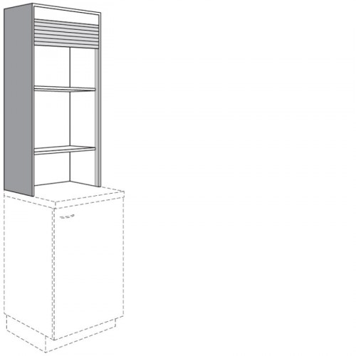 Aufsatzschrank mit Rollladen