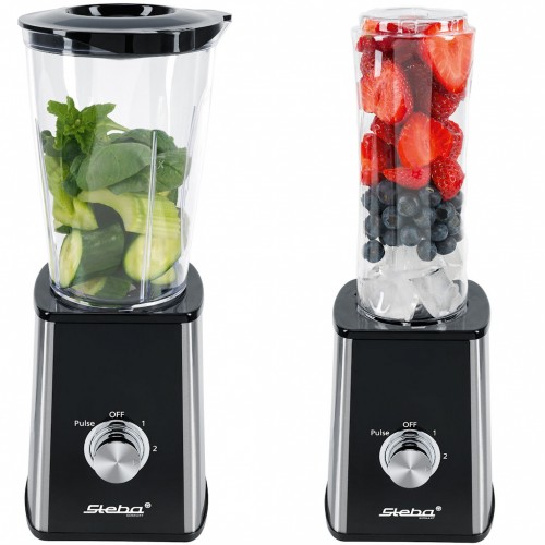 Edelstahl-Smoothie-Maker mit 600 ml Mixkrug und 2 Flaschen