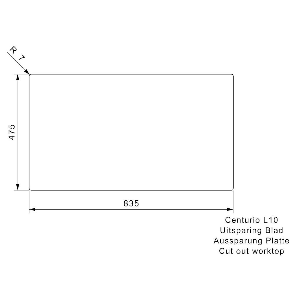 Spüle für medizinischen Bereich Centurio 10-CC