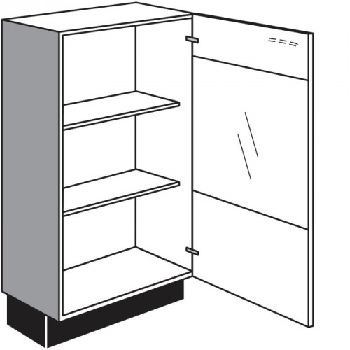 Maxi Vitrinen-Unterschrank mit 1 Segmentglastür