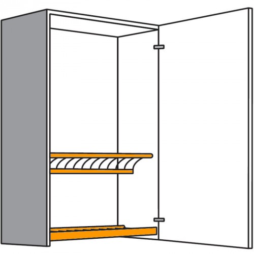 Geschirrtrocknerschrank mit 1 Drehtür