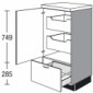 Highboardschrank mit 1 Drehtür 2 Innenauszüge und 1 Auszug [2/21]