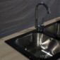 Doppel Glasspüle mit Edelstahlbecken Glas schwarz [4/4]