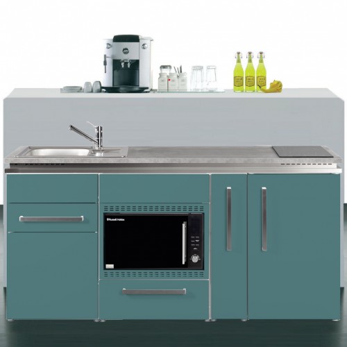 Miniküche 180 cm breit mit Mikrowellenofen u. Auszug