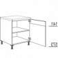 Unterschrank mit 1 verstiftete Tür [2/12]