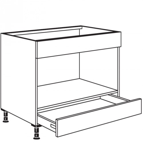 Herd-Umbauschrank mit 1 glatte feste Blende