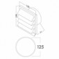 K-Jal 125 Außenjalousie mit Rückstauklappe für Anschluss an Rundrohr Ø 125 mm [5/5]