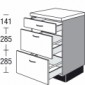 Unterschrank mit 1 Schubkasten und 2 Auszüge [2/16]