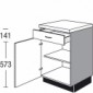 Kochfeld-Unterschrank mit 1 Drehtür und 1 Schubkasten [2/16]