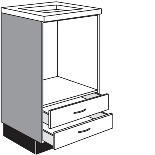 Maxi Unterschrank für Einbauherde mit 2 Schubkästen