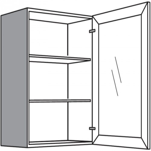 Hängeschrank mit 1 Rahmen-Glasdrehtür