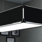 Abgehängter Umluft Deckenlüfter Lightline schwarz oder weiss 120x50 cm mit RGB LED Beleuchtung [7/8]