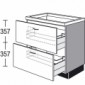 Spülen-Unterschrank mit 2 Auszügen und 1 feste Frontblende [2/17]