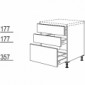 Auszugschrank mit 1 Auszug 2 Schubkästen [2/12]