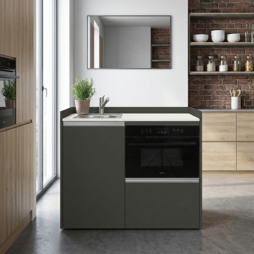 modulLINE ML 110 KO Minik&uuml;che aus Holz mit Mikrowellenofen