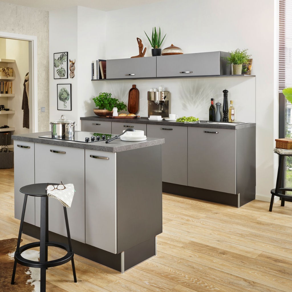 Spülen Unterschrank mit 1 Drehtür und 1 feste Innenblende