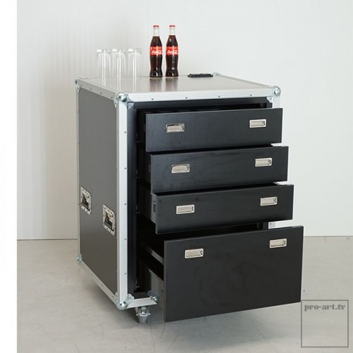 kitcase pro-art Kofferküche Beistellschrank klein in Breite 74 cm mit Schubladen