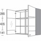 Hängeschrank mit 2 Segmentglastüren [2/17]