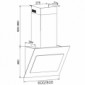 Kopffreie Wandhaube 60 oder 80 cm Glas schwarz mit RGB Beleuchtung / Vielfarbspektrum [3/5]