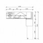 Impuls L-Küchenzeile 225x240cm Beton-Optik mit Ansetztisch [3/3]
