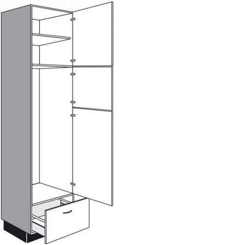 Seitenschrank für Einbaugeräte mit 1-2 Geräte-Drehtüren
