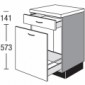 Unterschrank mit 1 Auszug und 1 Schubkasten [2/16]