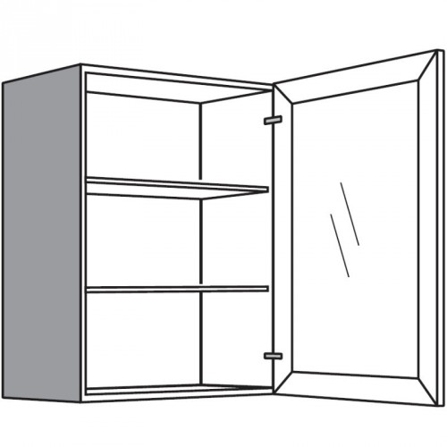 Hängeschrank mit 1 Rahmen-Glasdrehtür