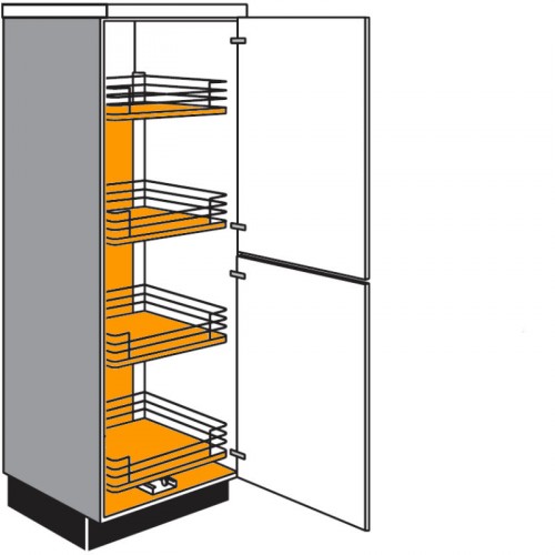 Highboardschrank für Vorräte mit Tandem-Solo