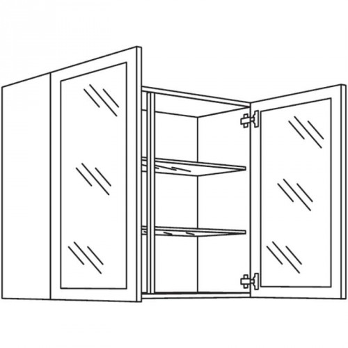 Wandschrank mit Glasrahmentür