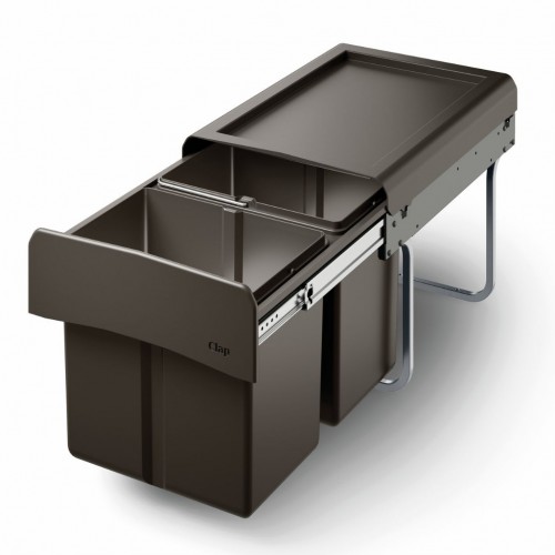 Abfall-Eimer für Auszugtechnik für Drehtüren 2 x 15 Liter