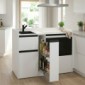 modulLINE ML 120F MA Minik&uuml;che aus Holz mit Mikrowelle und 2 Ausz&uuml;ge [3/25]