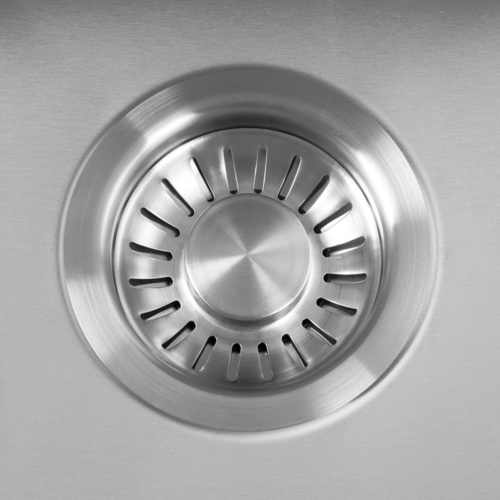 Spülbecken aus gebürstetem Edelstahl 1.4301 R10