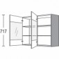 Hängeschrank mit 2 Glasdrehtüren [2/15]