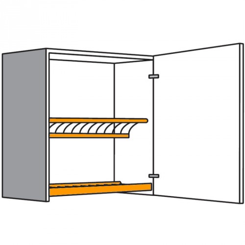 Geschirrtrocknerschrank mit 1 Drehtür