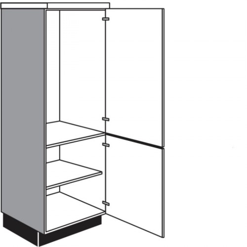 Highboardschrank für Einbaugeräte mit 1 Drehtür und 1 Geräte-Drehtür