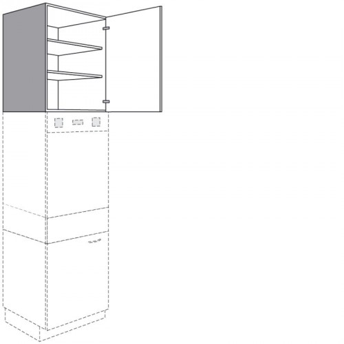 Aufsatzschrank mit 1 Drehtür