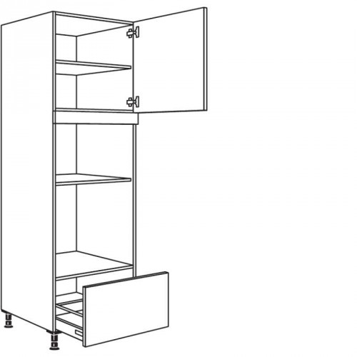 Hochschrank für Geräte-Umbauten, Backofen und Mikrowelle 590, 380 mm Nische