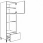 Hochschrank für Geräte-Umbauten, Backofen und Mikrowelle 590, 380 mm Nische [1/9]