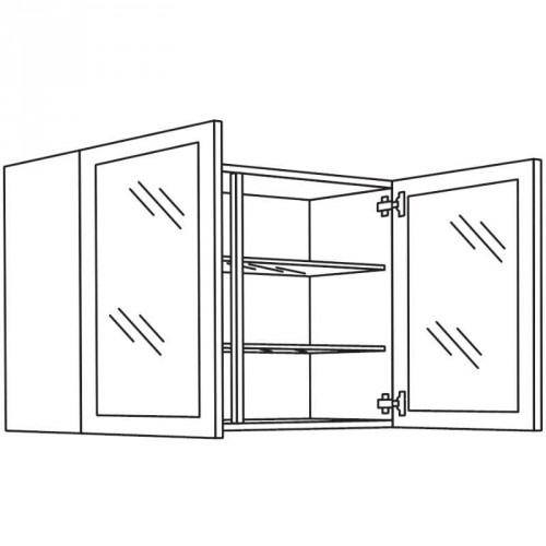 Wandschrank mit Glasrahmentür