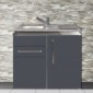 Büroküche Metall 100 cm breit Designline mit Schublade [5/20]