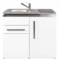 Büroküche Metall 100 cm breit Designline mit Schublade [3/21]