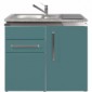 Büroküche Metall 100 cm breit Designline mit Schublade [7/21]