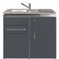 Büroküche Metall 100 cm breit Designline mit Schublade [9/21]