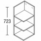 Akzent-Abschlussregal Vertikal mit 2 feste Fachböden [2/14]