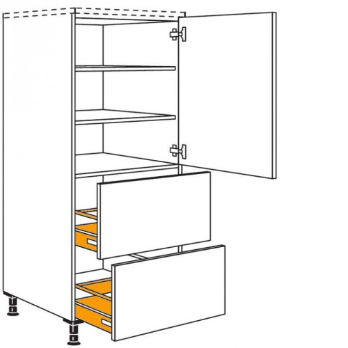 Highboard mit 1 Tür, 2 Auszüge