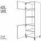 Hochschrank für Geräte-Umbauten, Mikrowelle und Dampfgarer [2/9]