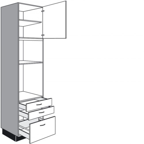 Einbau-Geräteschrank mit 1 Auszug